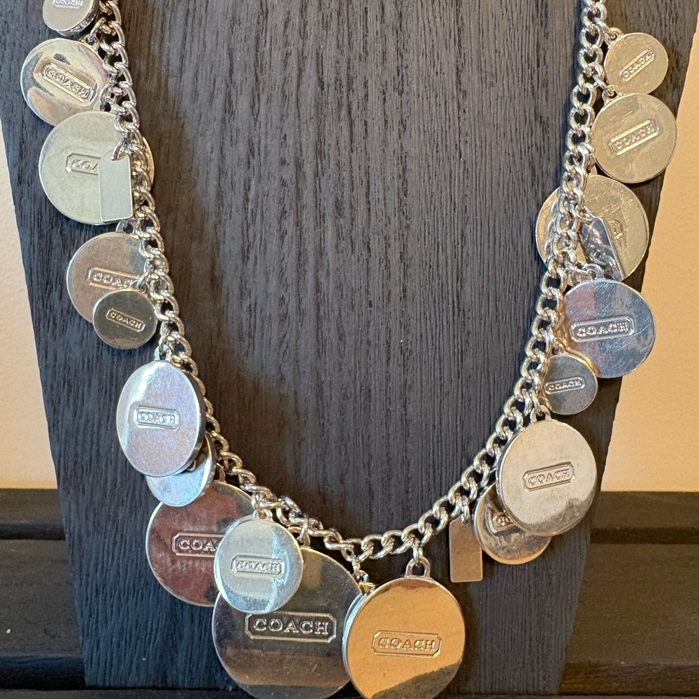 Coach Multicolor Enamel Disc Statement Necklace 2… - image 3